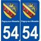 54 Pagny-sur-Moselle blason autocollant plaque stickers ville