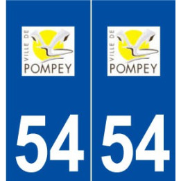 54 Pompey logo autocollant plaque stickers ville