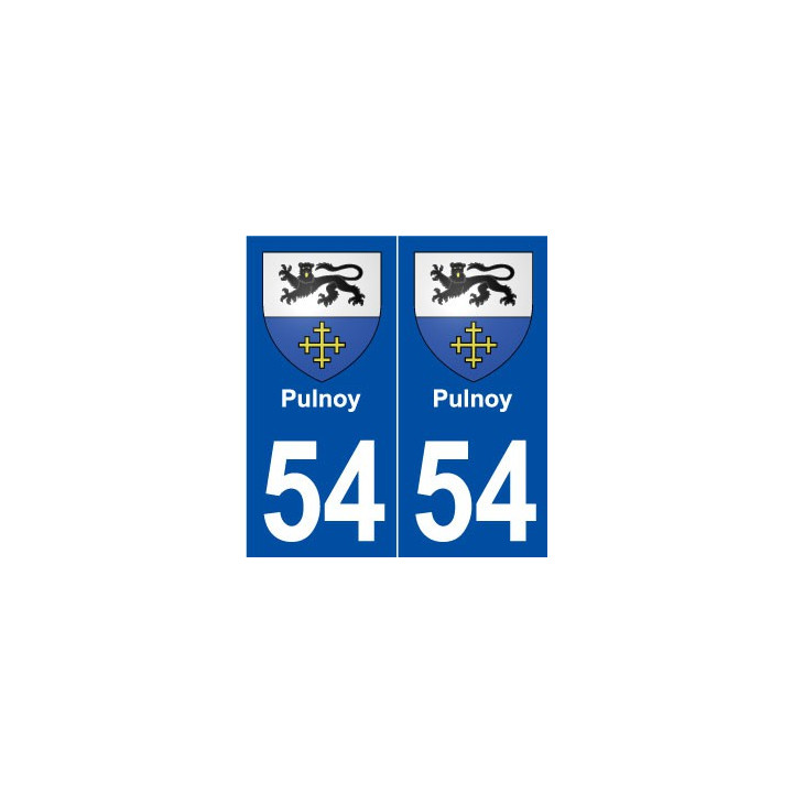 54 Pulnoy blason autocollant plaque stickers ville