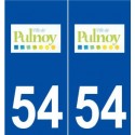 54 Pulnoy logo autocollant plaque stickers ville