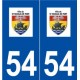 54 Saint-Nicolas-de-Port logo autocollant plaque stickers ville