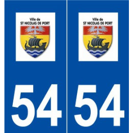 54 Saint-Nicolas-de-Port logo autocollant plaque stickers ville