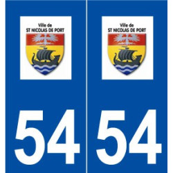 54 Saint-Nicolas-de-Port logo autocollant plaque stickers ville