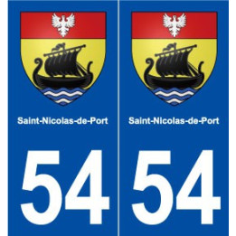 54 Saint-Nicolas-de-Port blason autocollant plaque stickers ville
