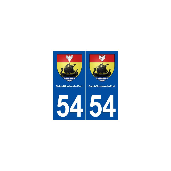 54 Saint-Nicolas-de-Port blason autocollant plaque stickers ville