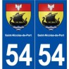 54 Saint-Nicolas-de-Port blason autocollant plaque stickers ville