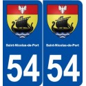 54 Saint-Nicolas-de-Port blason autocollant plaque stickers ville