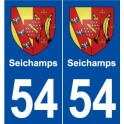 54 Seichamps blason autocollant plaque stickers ville