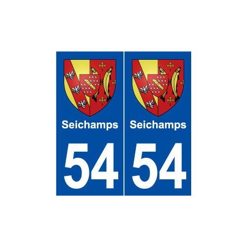 54 Seichamps blason autocollant plaque stickers ville