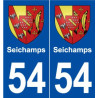 54 Seichamps blason autocollant plaque stickers ville