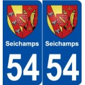 54 Seichamps blason autocollant plaque stickers ville