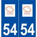 54 Seichamps logo autocollant plaque stickers ville