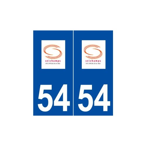 54 Seichamps logo autocollant plaque stickers ville