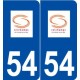 54 Seichamps logo autocollant plaque stickers ville