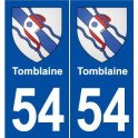 54 Tomblaine blason autocollant plaque stickers ville