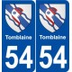 54 Tomblaine blason autocollant plaque stickers ville