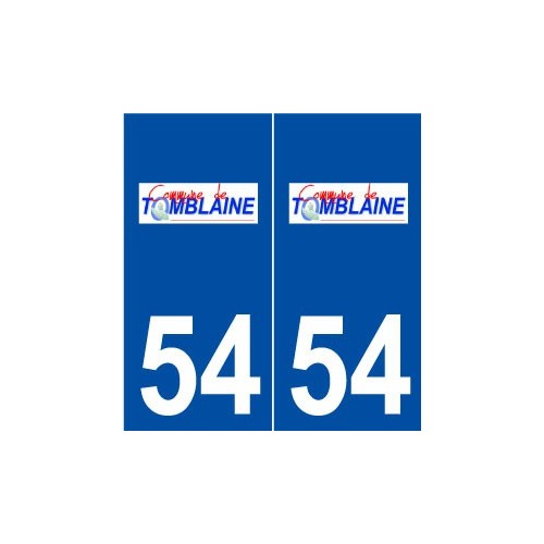 54 Tomblaine logo autocollant plaque stickers ville