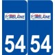 54 Tomblaine logo autocollant plaque stickers ville