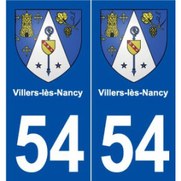 54 Villers-lès-Nancy blason autocollant plaque stickers ville