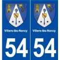 54 Villers-lès-Nancy blason autocollant plaque stickers ville