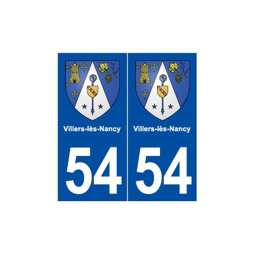 54 Villers-lès-Nancy blason autocollant plaque stickers ville