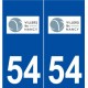 54 Villers-lès-Nancy logo autocollant plaque stickers ville