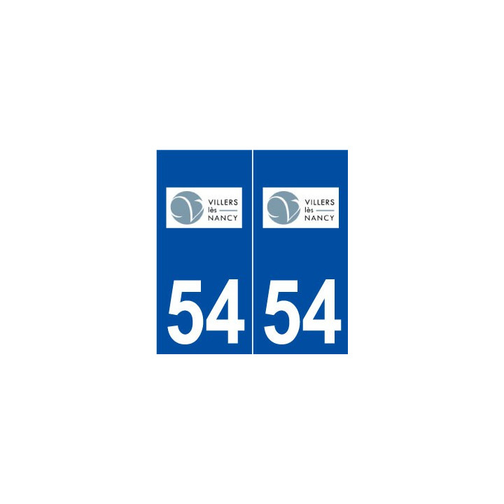 54 Villers-lès-Nancy logo autocollant plaque stickers ville