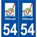 54 Villerupt logo autocollant plaque stickers ville