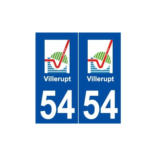 54 Villerupt logo autocollant plaque stickers ville