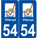 54 Villerupt logo autocollant plaque stickers ville