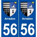 56 Arradon blason autocollant plaque stickers ville