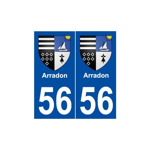 56 Arradon blason autocollant plaque stickers ville