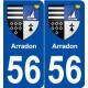 56 Arradon blason autocollant plaque stickers ville