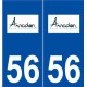 56 Arradon logo autocollant plaque stickers ville