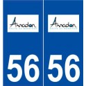56 Arradon logo autocollant plaque stickers ville