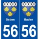 56 Baden blason autocollant plaque stickers ville