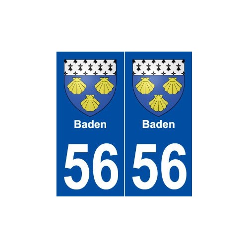 56 Baden blason autocollant plaque stickers ville