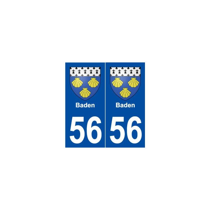 56 Baden blason autocollant plaque stickers ville