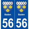 56 Baden blason autocollant plaque stickers ville