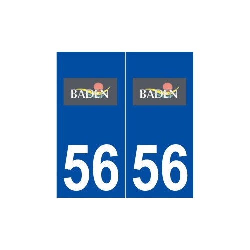 56 Baden logo autocollant plaque stickers ville