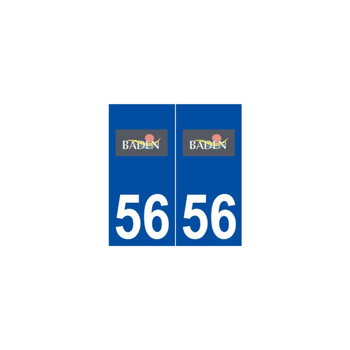 56 Baden logo autocollant plaque stickers ville