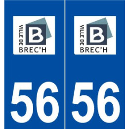 56 Brech logo autocollant plaque stickers ville