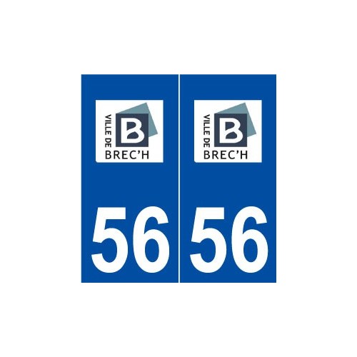 56 Brech logo autocollant plaque stickers ville
