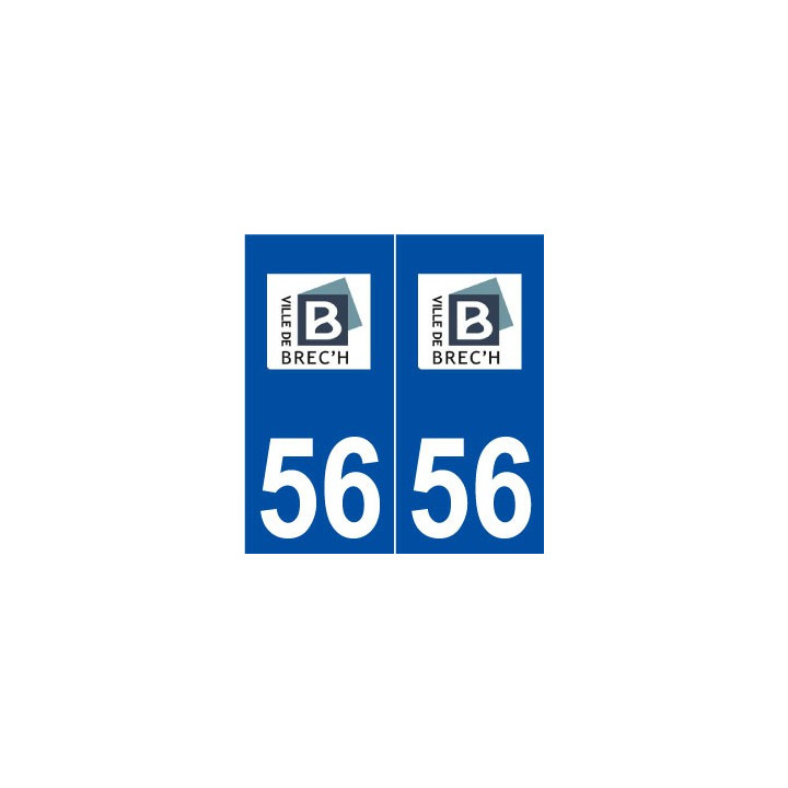 56 Brech logo autocollant plaque stickers ville