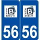 56 Brech logo autocollant plaque stickers ville