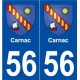 56 Carnac blason autocollant plaque stickers ville