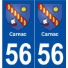 56 Carnac blason autocollant plaque stickers ville