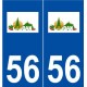 56 Caudan logo autocollant plaque stickers ville