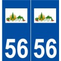 56 Caudan logo autocollant plaque stickers ville