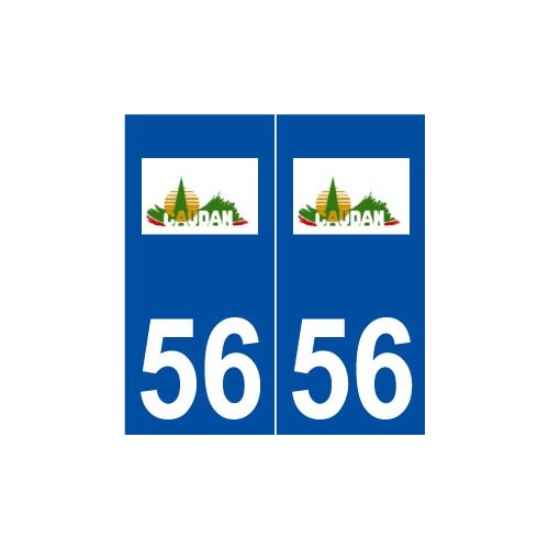 56 Caudan logo autocollant plaque stickers ville